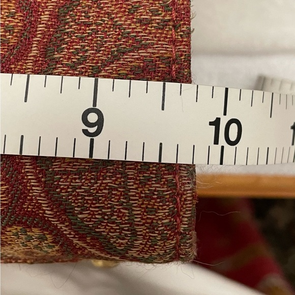 Etro Authentic Vintage Milano Red & Brown Fabric Paisley Tote Bag - Picture 11 of 15